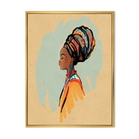 Портрет на афро-американка с тюрбан