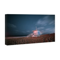 Уинууд студио Морски и крайбрежни картини 'Куро Карденал-плажната станция' крайбрежна-кафяво, синьо