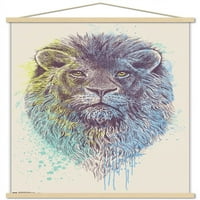 Рейчъл Колдуел - Плакат за стена на лъвовете с дървена магнитна рамка, 22.375 34