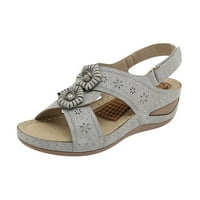 Cameland Womens Sandals Summer Latey Ladies Beach Удобно дишащи ортопедични сандали за плоски крака Облекнете неплъзгащите се причинно