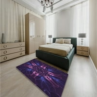 Ahgly Company Indoor правоъгълник с шаблони с дълбоки лилави килими, 5 '7'