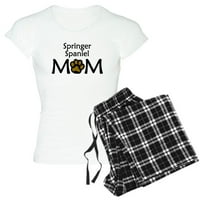 Cafepress - пижама на Springer Spaniel Mom - Женска светлина пижама