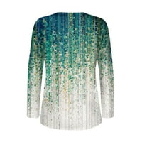 Oieyuz Frendy Printy Pops Fall Crew Neck Tuncy Tunic