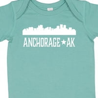 Inktastic Anchorage Alaska Skyline Silhouette Travel Gift Baby Boy или Baby Girl Bodysuit