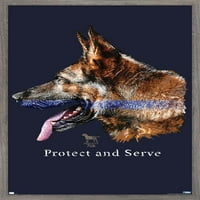 Джим Болдуин - Protect & Serve Wall Poster, 14.725 22.375 рамка