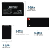 12V 7AH F -подмяна батерия за алармена система Calrad 95- Zone - опаковка