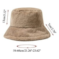 Женска зимна кофа за топла печатна шапка изкуствена рибарска шапка, многоцветна
