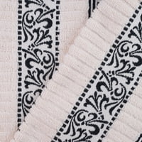 Superior Athens памучен комплект за кърпи за баня от 4 части, черен слонова кост