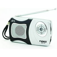 NAXA NR712BLK AM FM Mini Pocket Radio с вграден високоговорител