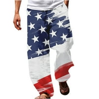 Суитчъне за мъже Американски панталони за флаг 4 юли джогинг панталони джогинг панталони ежедневни течащи панталони с джоб