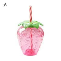 Eastshop Water Bottle Cartoon Food Grade Pp Wide Apply Apply strawberry Straw Cup за дома