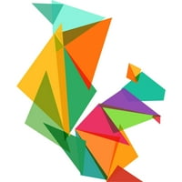 Фрактална геометрична цветна юноши от катерици бял графичен тройник - дизайн от хора m