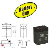 Batteryguy Expocell P Bonckement 6V 4.5AH Батерия - Еквивалент на марката Batteryguy