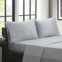 Comfort Classics Chevron Ultra Soft Microfiber Set, сив, кралица