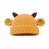 haxmnou cowhorn вълнена шапка деца ръчно изтъкана сладка универсална шапка от пуловер