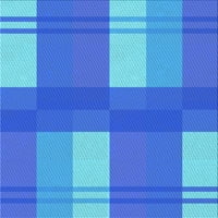 Ahgly Company вътрешен правоъгълник с шарени ярки тюркоазени сини килими, 4 '6'