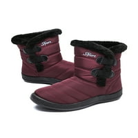 Wazshop дамски среден телешки зимен снежен глезени ботуши водоустойчиви дами хлъзга на обувки размер 4.5-11