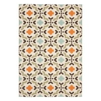 Veranda Branson Geometric Indoor Outover Area Rug, 4 '5'7