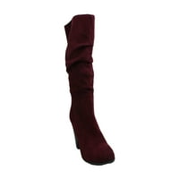 Дамски олиана затвори модни ботуши на пръстите на крака, Бордо, размер 8.5