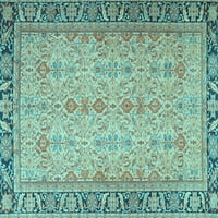 Ahgly Company вътрешен правоъгълник персийски светлосини традиционни килими, 7 '10'