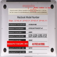 Kaishek Защитен случай твърд капак само за най -новия MacBook Pro S - A1990 & A1707, Purple Series 0755
