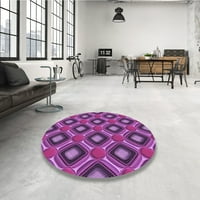 Ahgly Company вътрешен правоъгълник с шарени тъмни магента лилави килими, 2 '3'