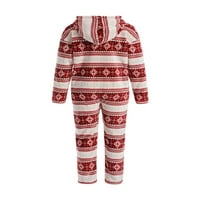 Suanret Merry Christmas Pajamas Set Family Matching Snowflake Print с дълъг ръкав с качулка сън
