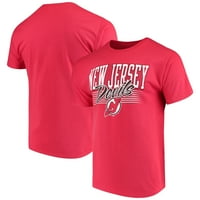 Мъжка тениска с червено лого на Ню Джърси Девълс