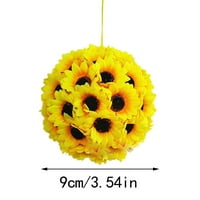 Wanyng Artificial Sunflower виси слънчогледова топка Сватбена парти декорация Слънчоглед виси, един размер