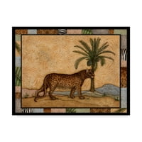 Изящно изкуство „Леопард и палмово дърво“