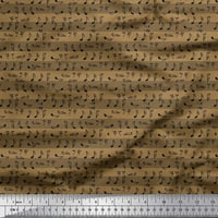 Soimoi Satin Silk Fabric Stripe & Musical Notes Shirting отпечатъци от плат по двор