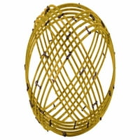 Метален сферичен декор за кълбо с големи кръгове - злато