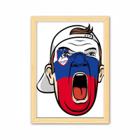Словения флаг грим глава screang cap декоративна дървена картина домашна декорация рамка за картина a4