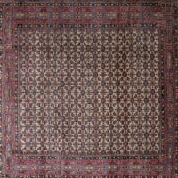 Ahgly Company Indoor Rectangle Traditional Rose Purple Persian Area Rugs, 8 '12'