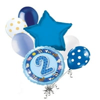 Jeckaroonie Balloons Farm Friends 2nd Честит рожден ден балон букет парти декорация ферма крава