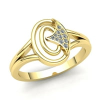 Естествен 0,75ct кръгла изрязана диамантена дама овална годежа фантастичен пръстен твърд 18k роза, бяло или жълто злато G Si1
