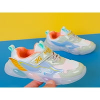 Frontwalk kids маратонки Небрежни атлетични обувки LED леки обувки за бягащи спортни неплъзгащи тренировки деца светещ оранжев 9.5toddlers