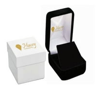 Macey Worldwide Jewelry 10K Yellow Gold Diamond Lovely Heart обеци CTW