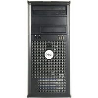 Възстановен Dell Optiple Tower Desktop с процесор Intel Core Duo E, 4GB памет, 1TB твърд диск и прозорци