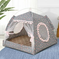 BALEMS палатка за котка и куче, с подвижна възглавница за миеща възглавница, преносима сгъваема палатка котешко легло мека микрофибър на закрито домашно легло палатка топла уют