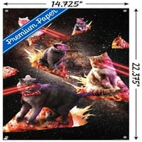 Джеймс Букър - Галактически лазерни котки на плакат за стена за пица с бутални щифтове, 14.725 22.375