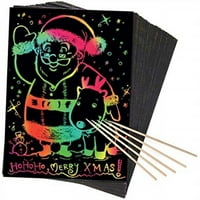 AxPower Rainbow Scratch Paper - Включени дървени стилуси - Създайте Rainbow Scratch Art This Jumbo Craft Pack