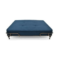 Благородна къща Tryson Fabric Industrial Pet Bed, тъмно синьо и честно злато