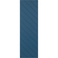 Екена Милуърк 18 в 69 з вярно Фит ПВЦ диагонал Слат модерен стил фиксирани монтажни щори, престой синьо