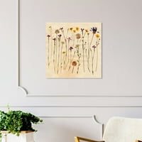 Винууд студио флорални и ботанически картини Канвас принтове' реколта цветя ' флорални мотиви-Кафяво, розово