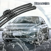 Erasior 22 + 22 Подходящ за Lincoln Town Car Windshield Lipes Oldades + Подмяна без скоби чистачка за предния прозорец на автомобила, комплект от 2