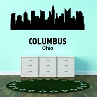 Колумб Охайо Съединени щати Основен град Географска карта забележителност - Декал за винил стена - 30x64