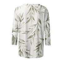 Блестящи дамски върхове просвета женска модна отпечатана разхлабена тениска със средна дължина ръкави блуза кръгла шия ежедневни върхове