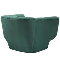 Modway забавлява вертикален канал, изпъстрена от Velvet диван и кресло, комплект в зелено