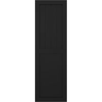 Екена Милуърк 18 в 30 х Фит ПВЦ Фарм Хаус комбинация с плосък панел фиксирани ролетни щори, черни